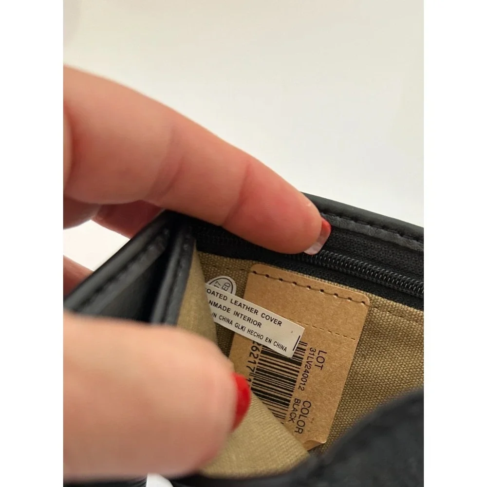 New Levi's Men's Black Leather Bifold Wallet RFID Blocking ID Window Pocket Book